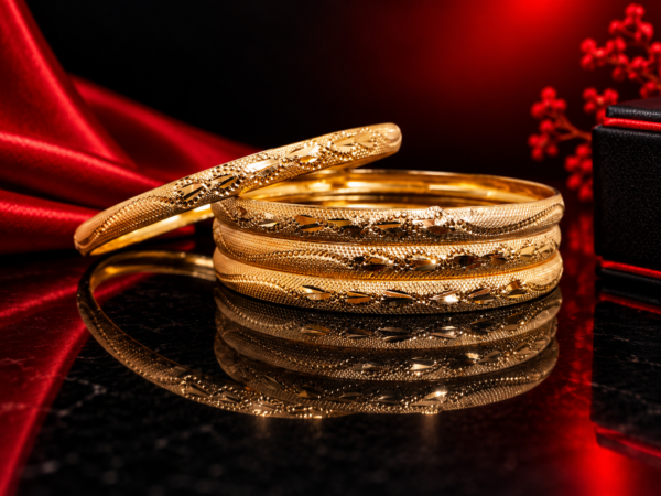 old-Tone Textured Designer Bangles for Women – Elegant Traditional Bangle Set